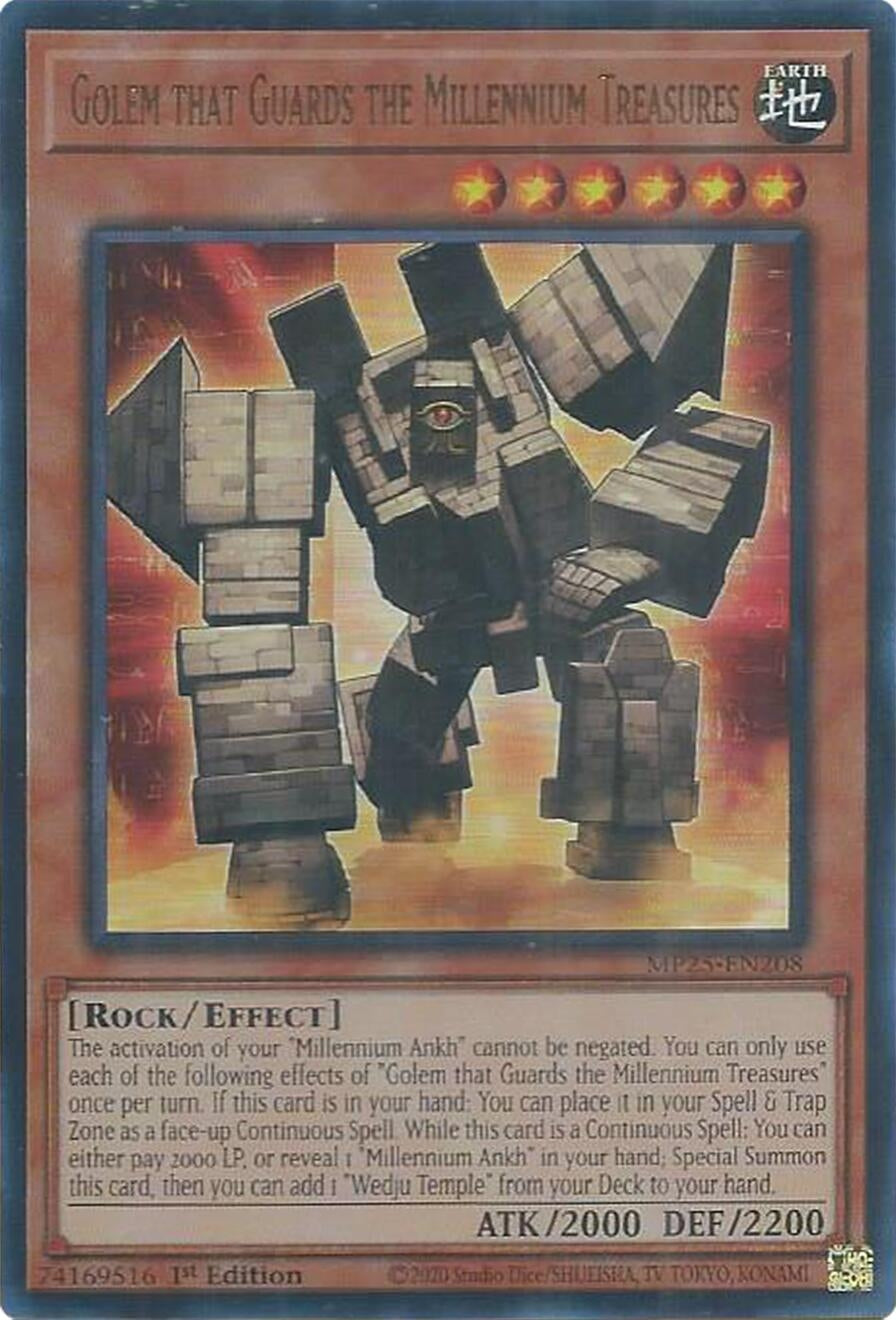 Golem that Guards the Millennium Treasures (MP25-EN208)  Ultra Rare