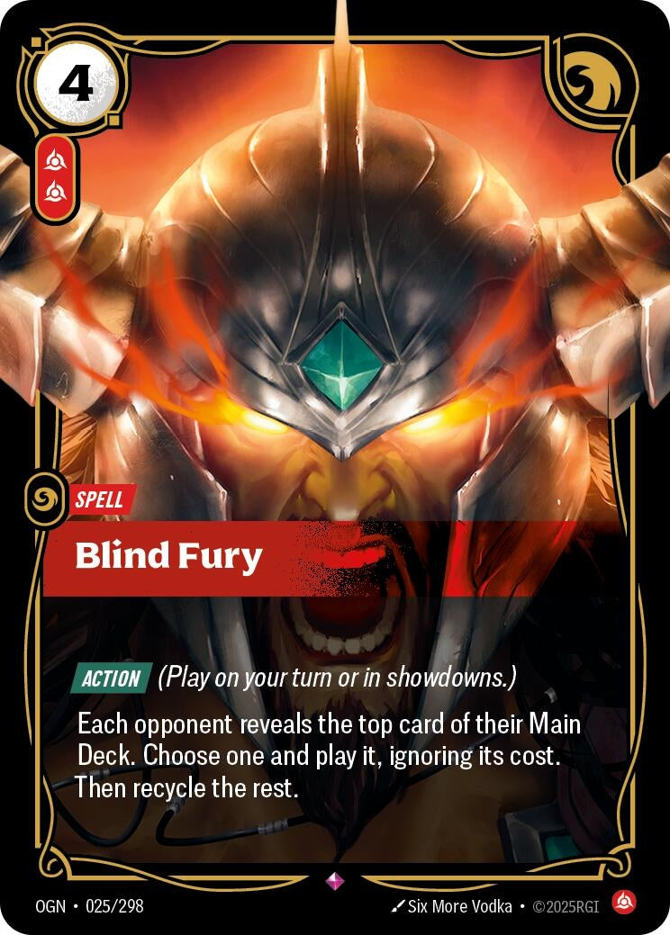 Blind Fury (025/298) (Foil) Rare