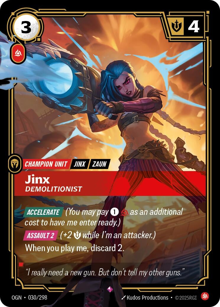 Jinx - Demolitionist (030/298) (Foil) Rare