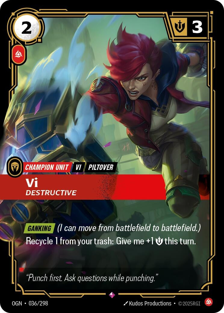 Vi - Destructive (036/298) (Foil) Rare