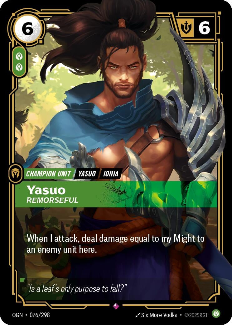Yasuo - Remorseful (076/298) (Foil) Rare