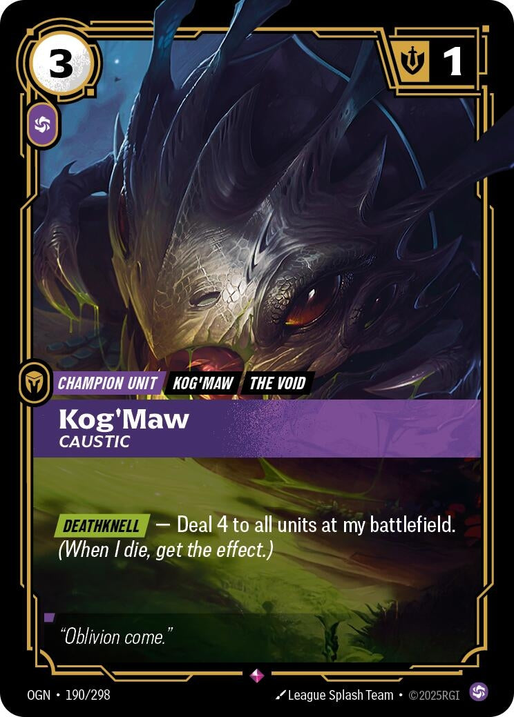 Kog'Maw - Caustic (190/298) (Foil) Rare