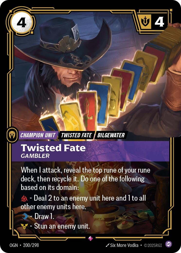 Twisted Fate - Gambler (200/298) (Foil) Rare