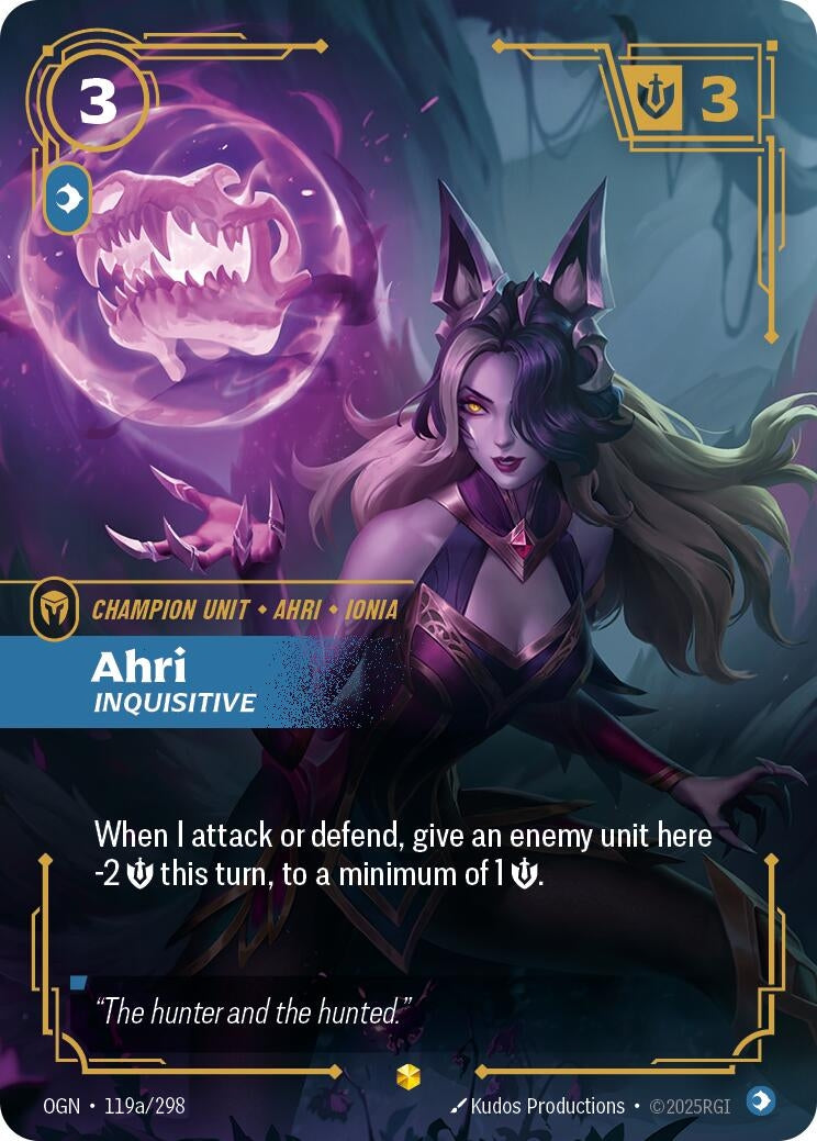 Ahri - Inquisitive (Alternate Art) (119a/298) (Foil)