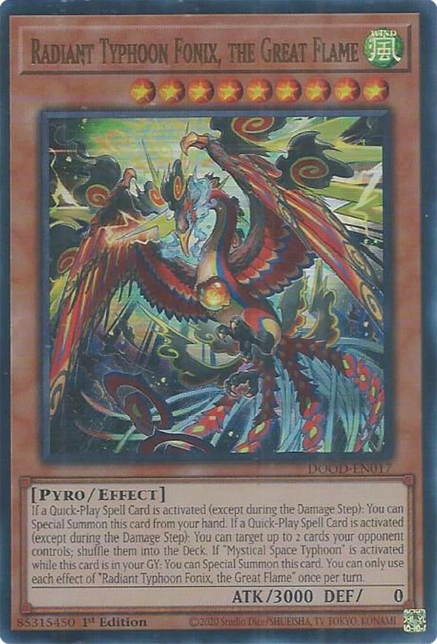 Radiant Typhoon Fonix, the Great Flame (DOOD-EN017)  Ultra Rare