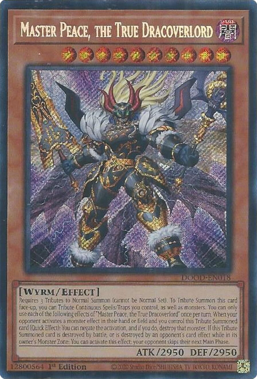 Master Peace, the True Dracoverlord (DOOD-EN018)  Secret Rare