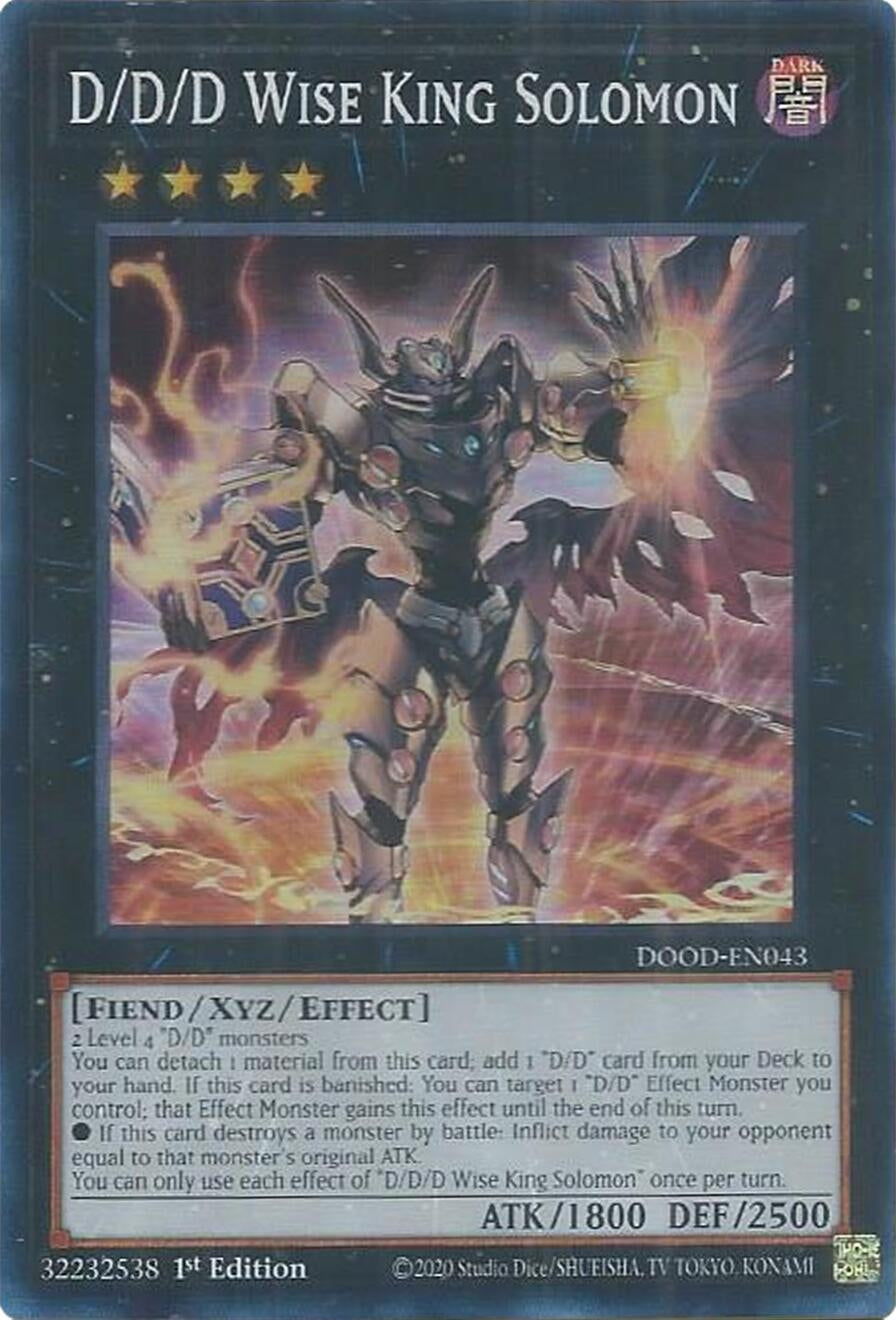 D/D/D Wise King Solomon (DOOD-EN043)  Super Rare