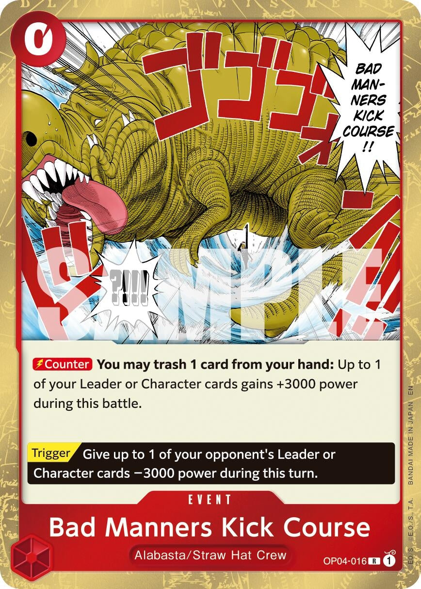 (OP04-016) Bad Manners Kick Course - Rare