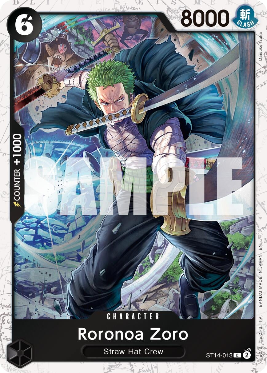 (ST14-013) Roronoa Zoro (Pirate Foil) - Common