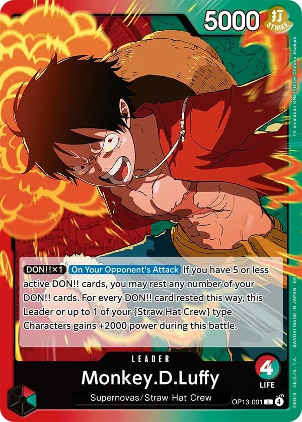 (OP13-001) Monkey.D.Luffy - Leader