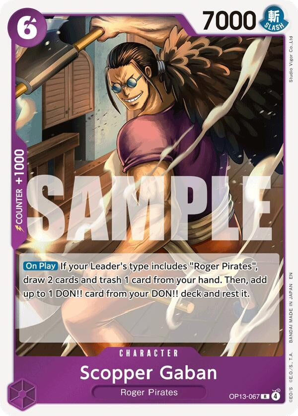 (OP13-067) Scopper Gaban - Rare