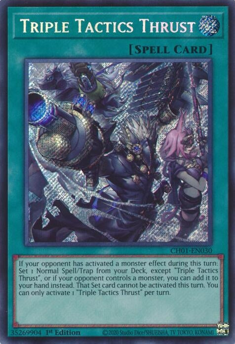 Triple Tactics Thrust  (CH01-EN030)  Secret Rare