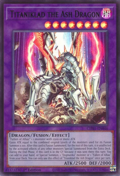 Titaniklad the Ash Dragon (CH01-EN046)  Ultra Rare