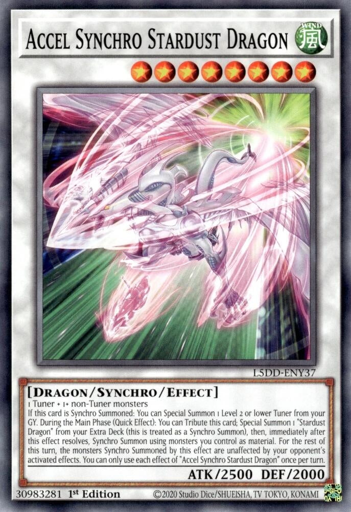 Accel Synchro Stardust Dragon (L5DD-ENY37) (1st Edition)
