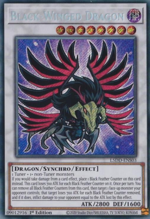 Black-Winged Dragon (L5DD-ENS03) (L5DD-ENS03)  Secret Rare