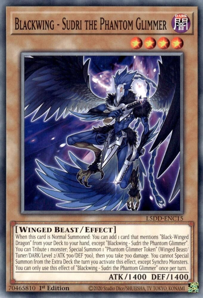 Blackwing - Sudri the Phantom Glimmer (L5DD-ENC15)  Common