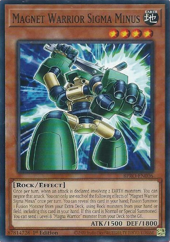 Magnet Warrior Sigma Minus (BPRO-EN006)  Common