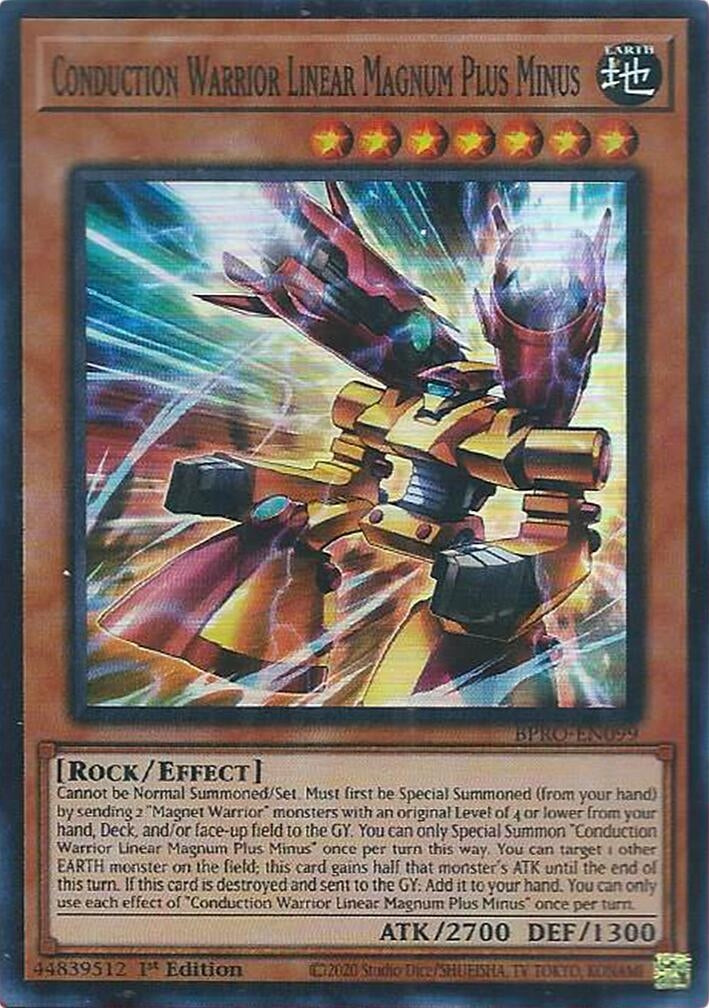 Conduction Warrior Linear Magnum Plus Minus (BPRO-EN099)  Super Rare