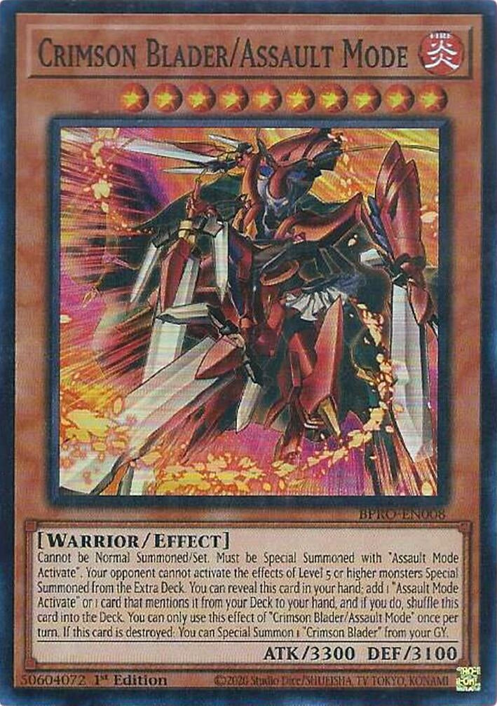 Crimson Blader/Assault Mode (BPRO-EN008)  Super Rare