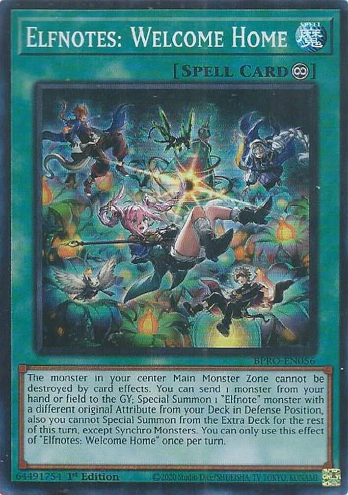 Elfnotes: Welcome Home (BPRO-EN056)  Super Rare