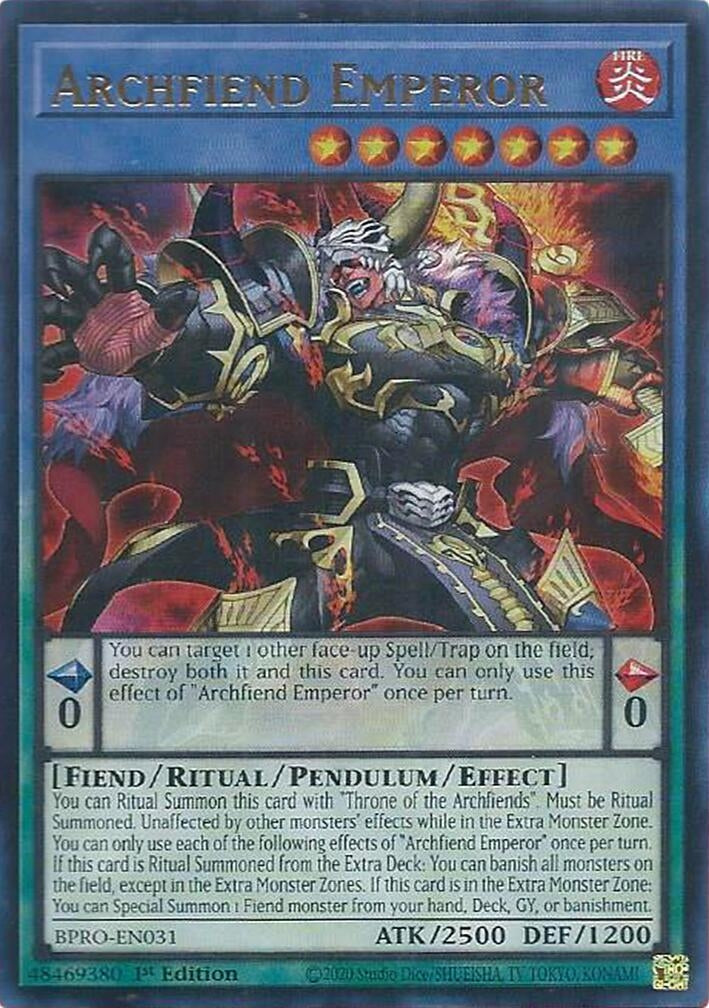 Archfiend Emperor (BPRO-EN031)  Ultra Rare