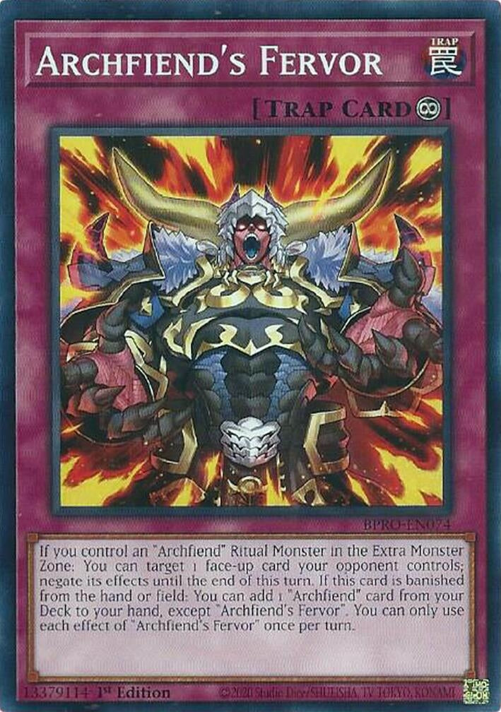 Archfiend's Fervor (BPRO-EN074)  Common