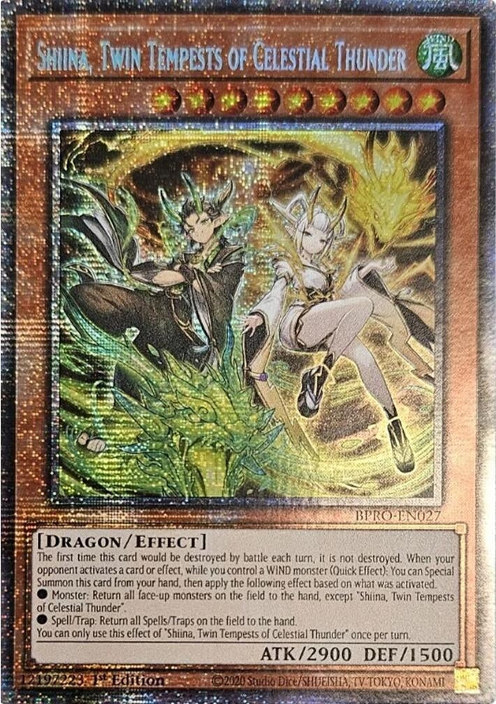 Shiina, Twin Tempests of Celestial Thunder  (BPRO-EN027)  Starlight Rare