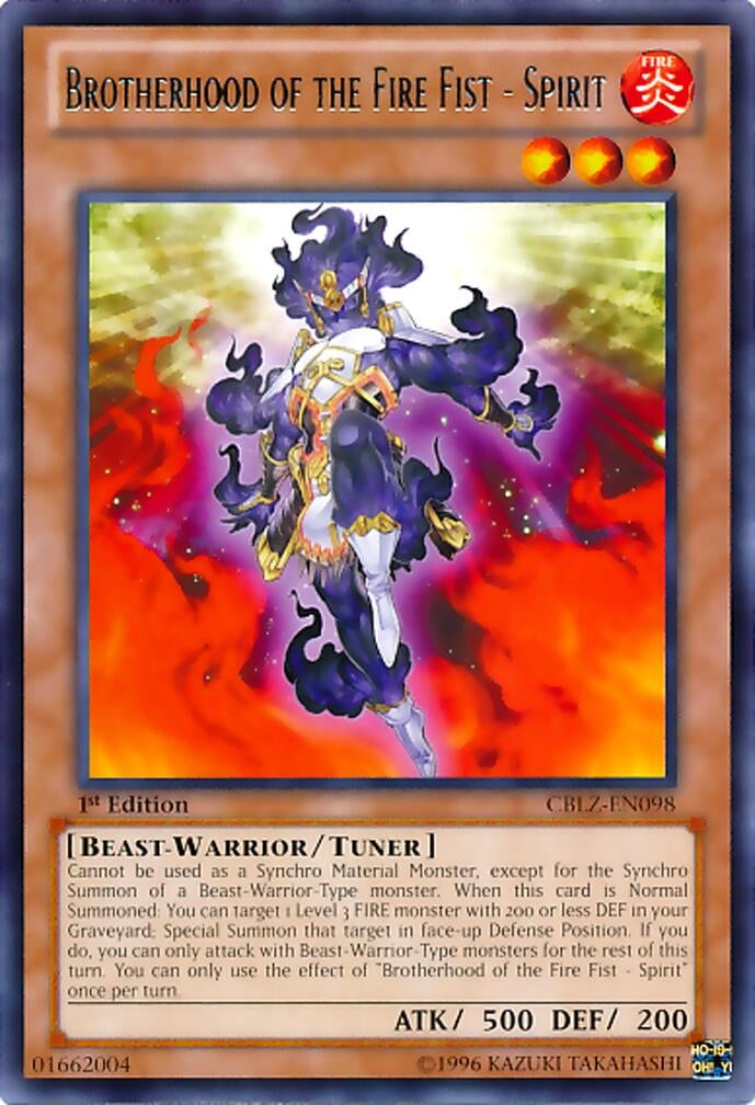 Brotherhood of the Fire Fist - Spirit (CBLZ-EN098) Rare