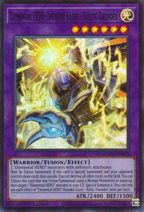 Elemental HERO Thunder Giant - Voltic Thunder (MZMU-EN029)  Super Rare