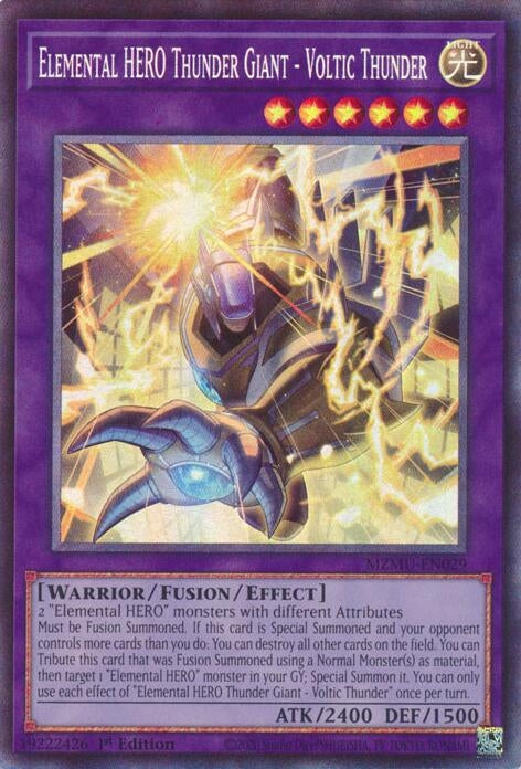 Elemental HERO Thunder Giant - Voltic Thunder  (MZMU-EN029)  Collector's Rare