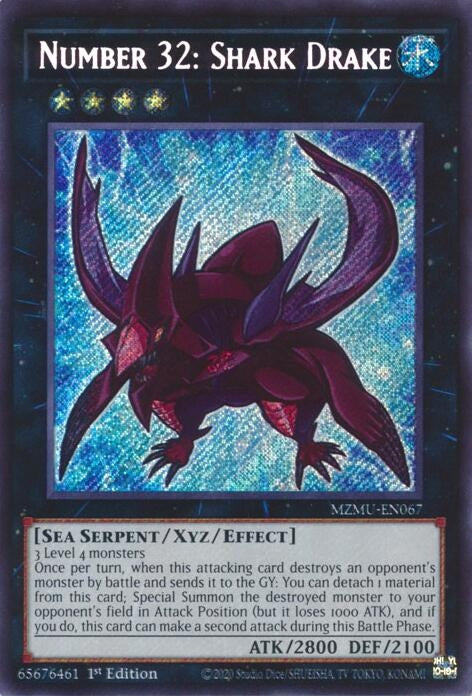 Number 32: Shark Drake (MZMU-EN067)  Secret Rare
