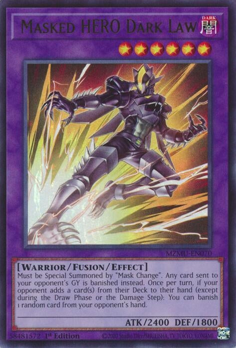 Masked HERO Dark Law (MZMU-EN070)  Ultra Rare