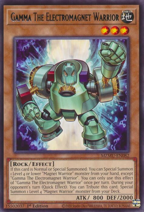 Gamma The Electromagnet Warrior (MZMU-EN082)  Rare