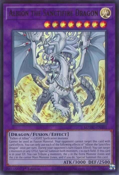 Albion the Sanctifire Dragon (MZMU-EN101)  Ultra Rare