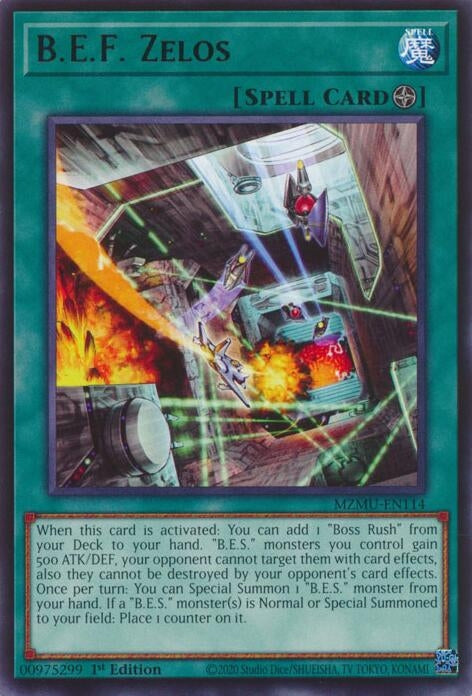 B.E.F. Zelos (MZMU-EN114)  Rare