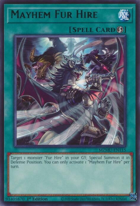 Mayhem Fur Hire (MZMU-EN115)  Rare