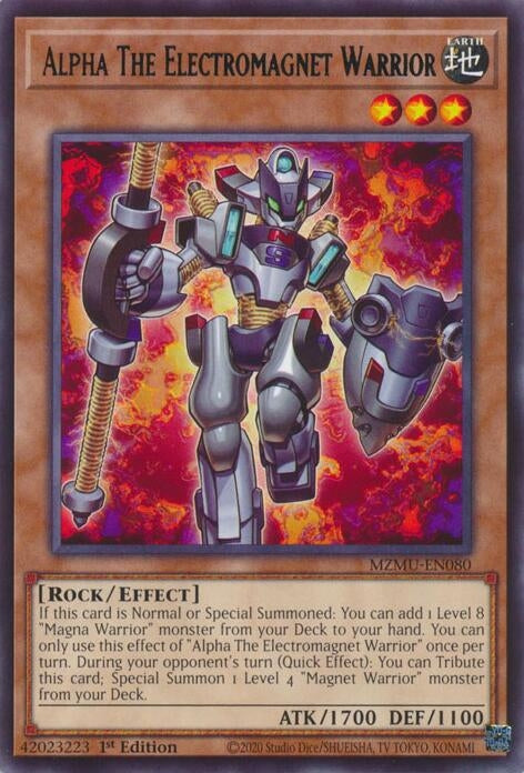 Alpha The Electromagnet Warrior (MZMU-EN080)  Rare