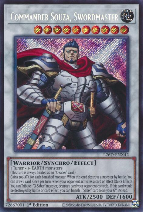 Commander Souza, Swordmaster  (L26D-ENX42)  Secret Rare