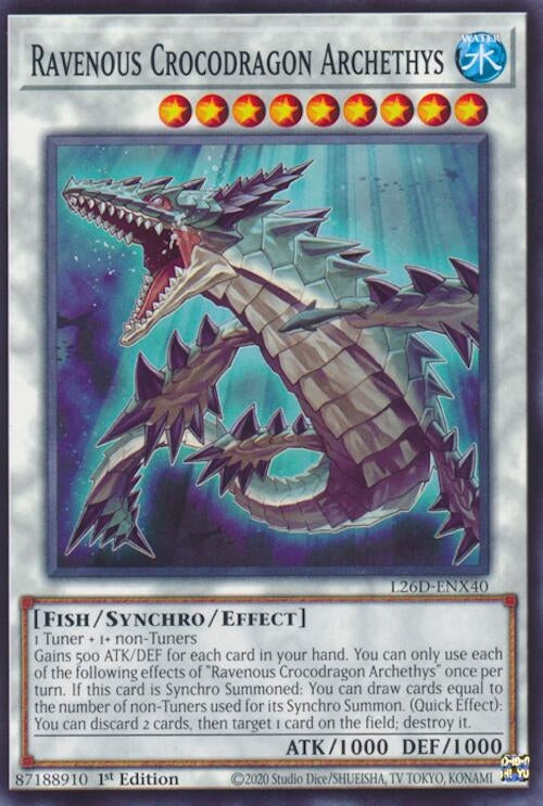 Ravenous Crocodragon Archethys (L26D-ENX40)  Common