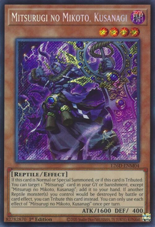 Mitsurugi no Mikoto, Kusanagi (L26D-ENM04) Secret Rare