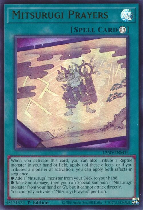 Mitsurugi Prayers  (L26D-ENM14)  Ultra Rare