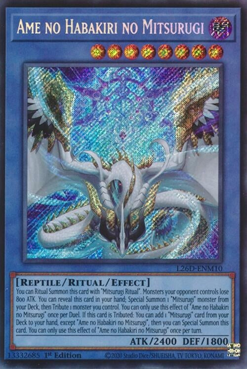Ame no Habakiri no Mitsurugi  (L26D-ENM10)  Secret Rare