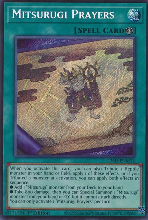 Mitsurugi Prayers  (L26D-ENM14)  Secret Rare