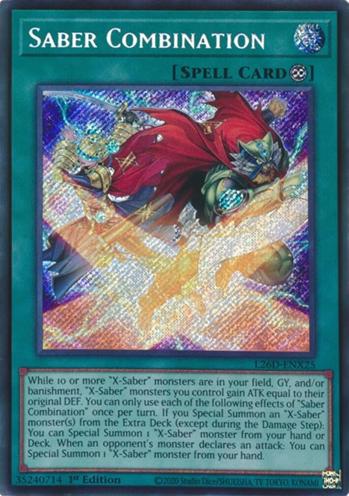 Saber Combination  (L26D-ENX25)  Secret Rare