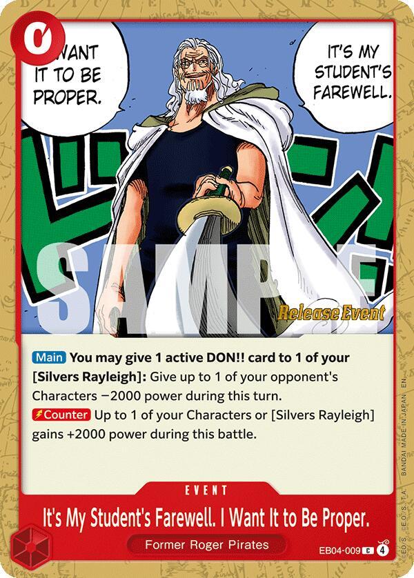 (EB04-009) It's My Student's Farewell. I Want It to Be Proper. - Common