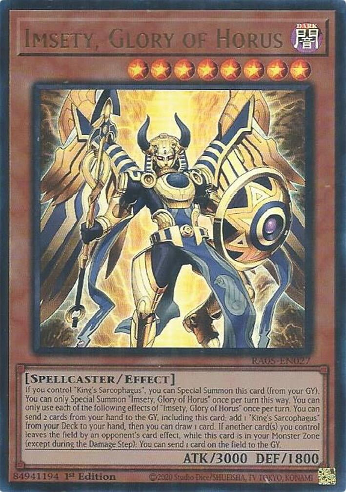 Imsety, Glory of Horus (RA05-EN027) Ultra Rare