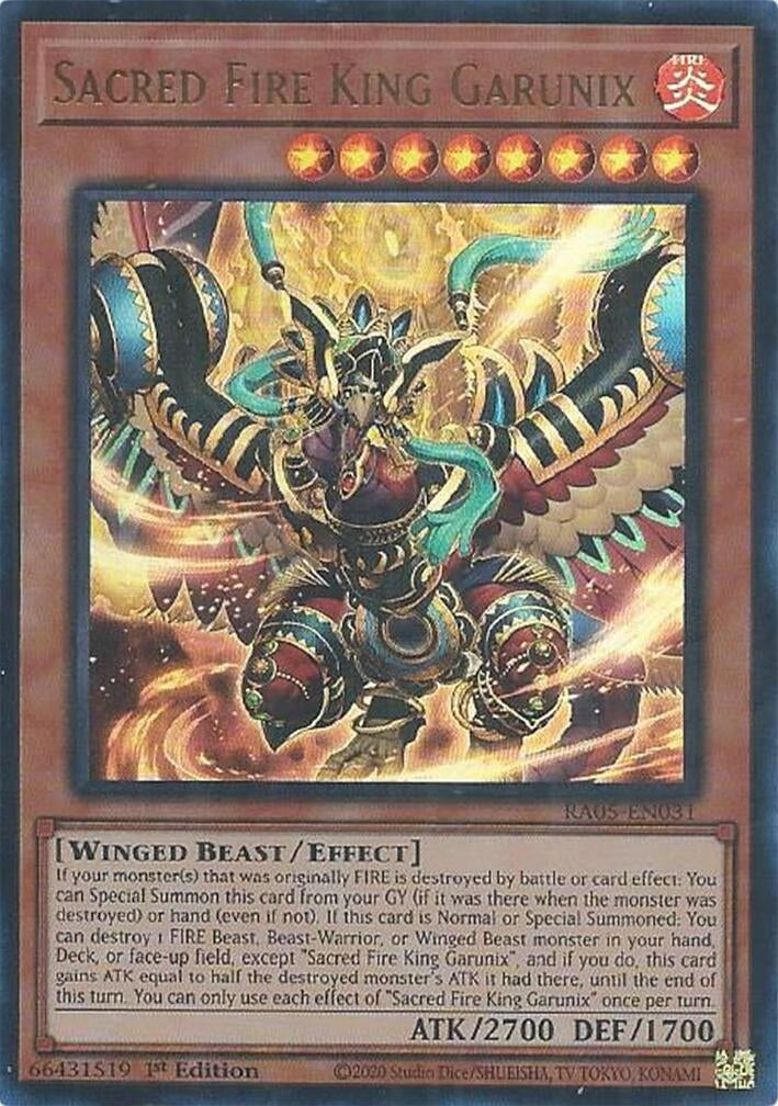 Sacred Fire King Garunix (RA05-EN031) Ultra Rare