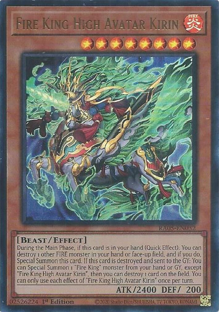 Fire King High Avatar Kirin (RA05-EN032) Ultra Rare