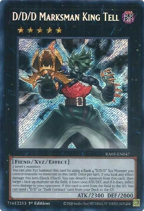 D/D/D Marksman King Tell (RA05-EN047) Secret Rare