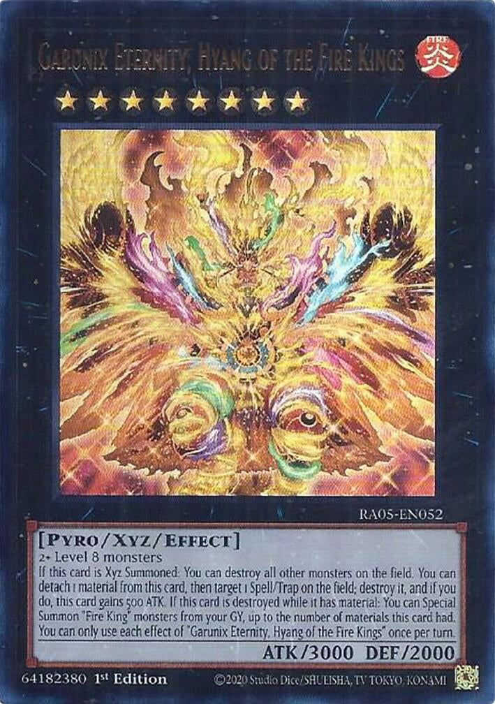 Garunix Eternity, Hyang of the Fire Kings (RA05-EN052) Ultra Rare